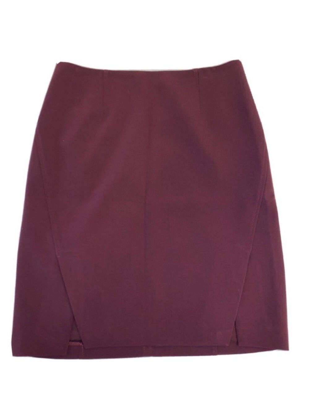 White House Black Market Burgundy Pencil Skirt Slit